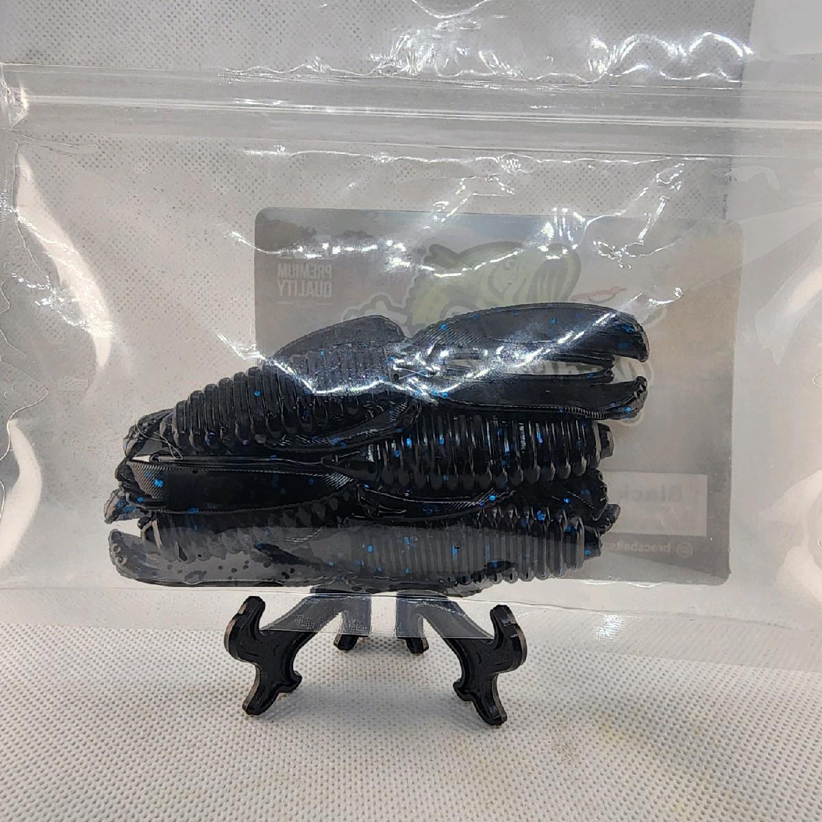 Brac's Baits Black and Blue Series - 5-inch Stick Baits, 3.25-inch Punch Bugs, 4-inch Knuckle Draggers for Bass Fishing in Murky Waters