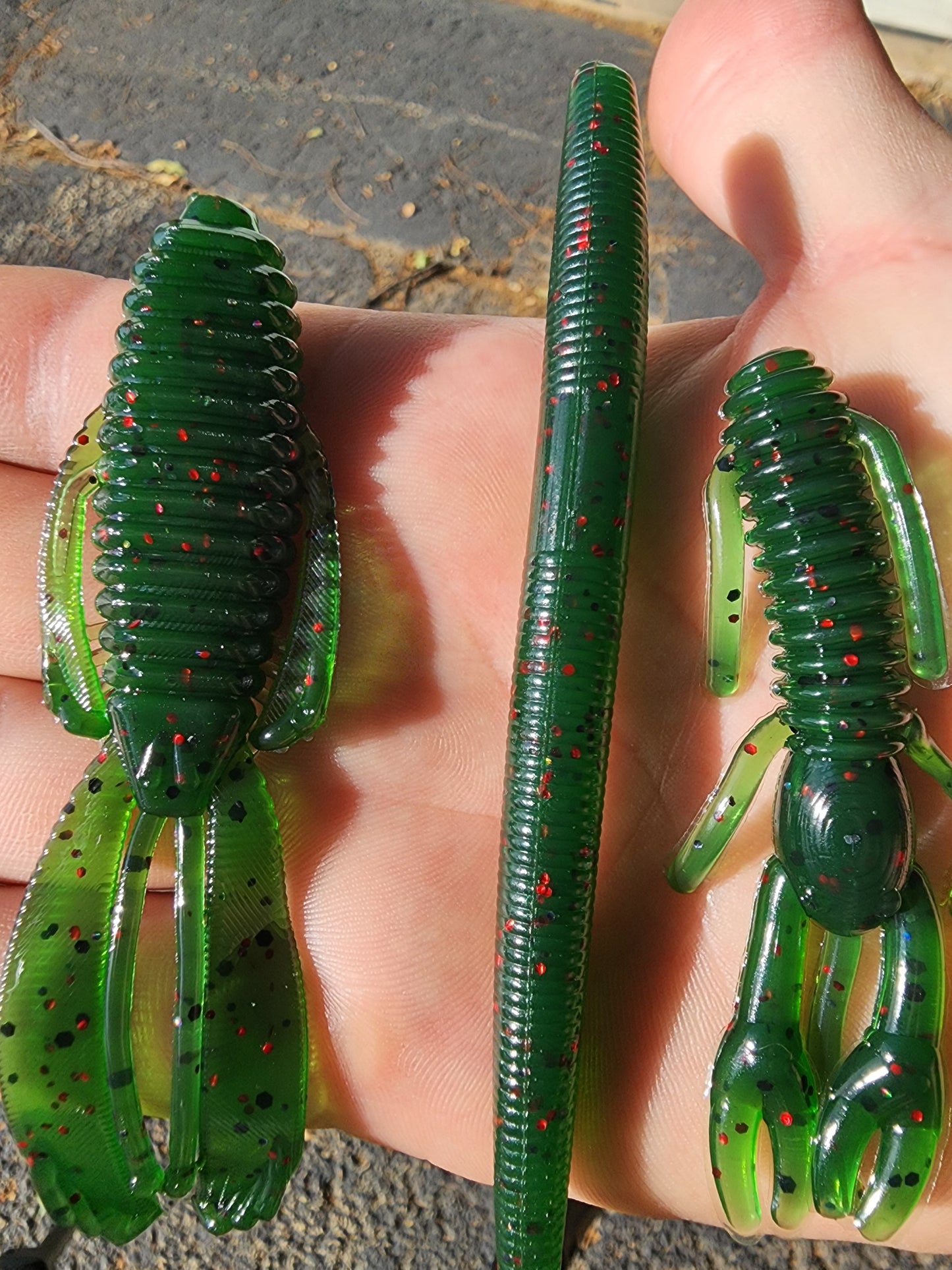 Brac's Baits Watermelon Red Series - Stick Baits, Punch Bugs, Knuckle Draggers for Bass Fishing in Clear to Slightly Stained Waters