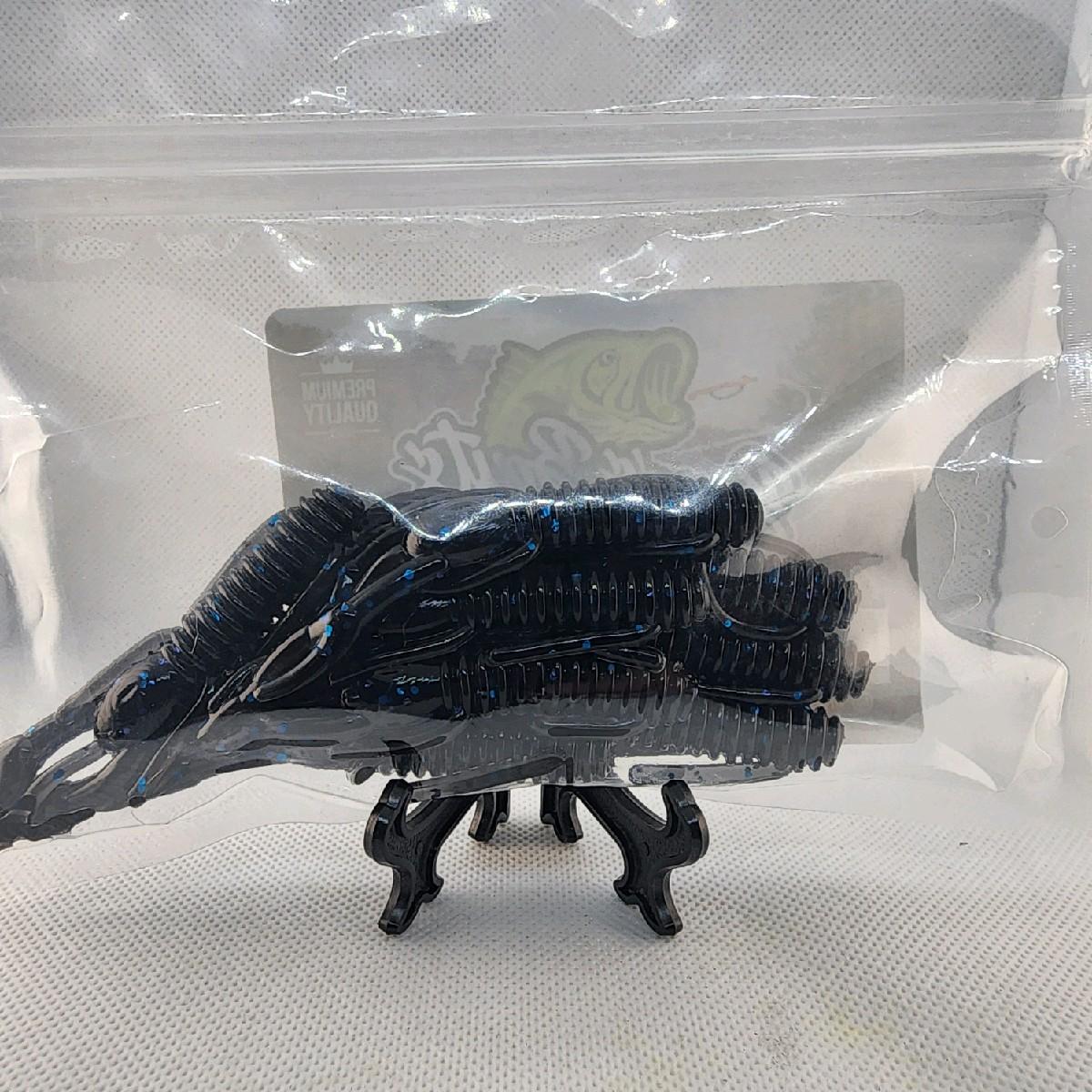 Brac's Baits Black and Blue Series - 5-inch Stick Baits, 3.25-inch Punch Bugs, 4-inch Knuckle Draggers for Bass Fishing in Murky Waters