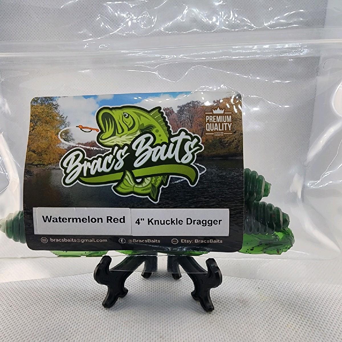 Brac's Baits Watermelon Red Series - Stick Baits, Punch Bugs, Knuckle Draggers for Bass Fishing in Clear to Slightly Stained Waters