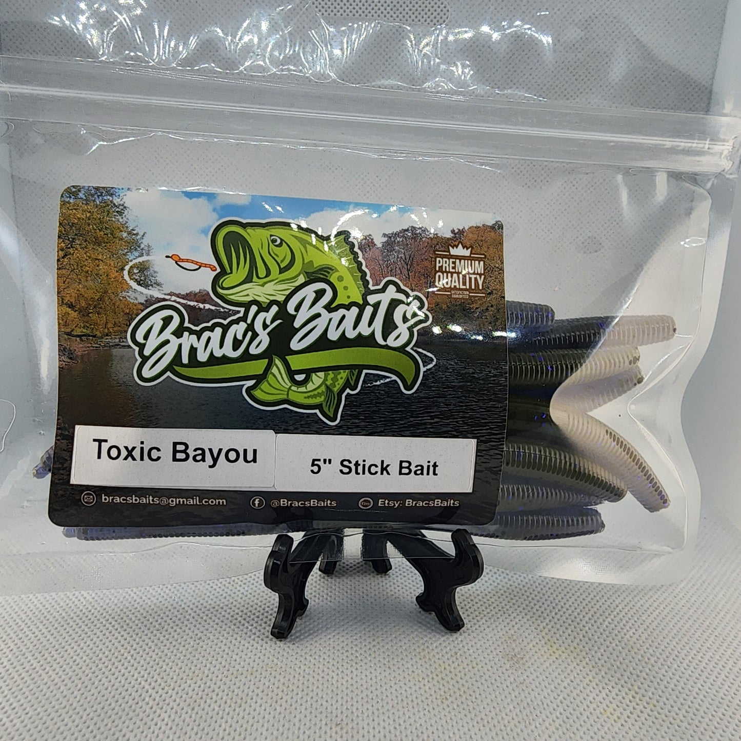 Brac's Baits Toxic Bayou Series - Stick Baits, Punch Bugs, Knuckle Draggers for Bass in Clear to Slightly Stained Waters