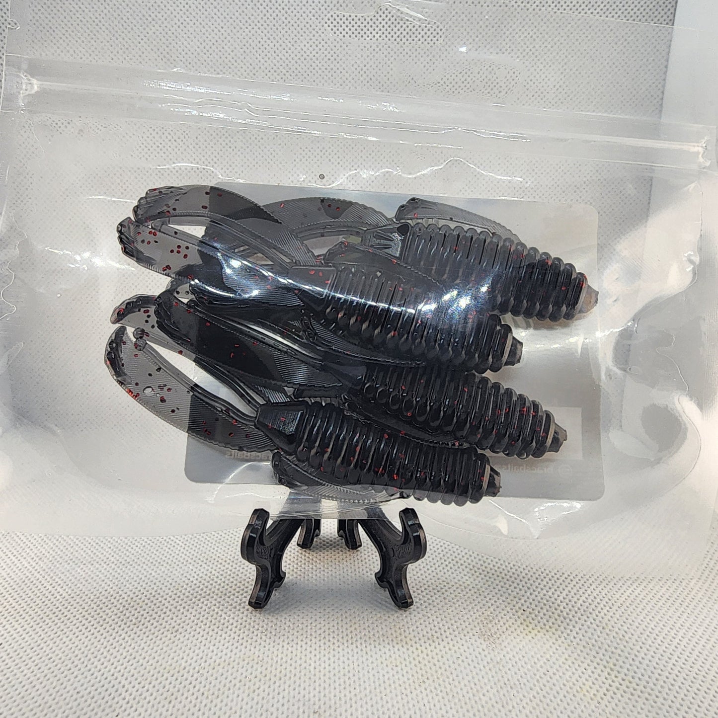 Brac's Baits Black and Red Series - 5-inch Stick Baits, 3.25-inch Punch Bugs, 4-inch Knuckle Draggers for Bass Fishing in Stained & Tannic Waters