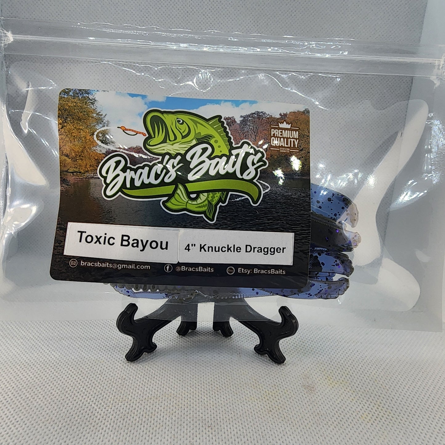 Brac's Baits Toxic Bayou Series - Stick Baits, Punch Bugs, Knuckle Draggers for Bass in Clear to Slightly Stained Waters
